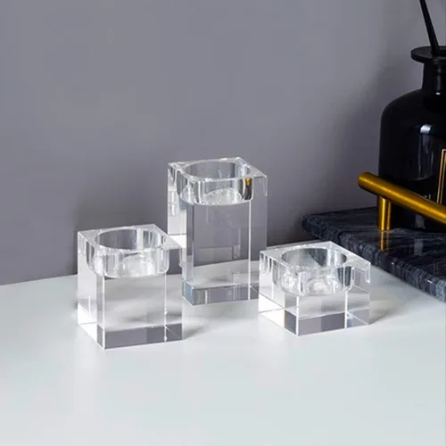 Vista 6 de 3 moldes de resina para velas, moldes cuadrados de silicona para portavelas para candelitas, fundición de resina epoxi, yeso de bricolaje, cemento