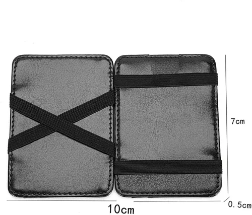 Vista 5 de Mini billetera ultrafina para tarjetas de crédito Magic Small Plegable Carteras monedero bolsa de tarjetas bancarias