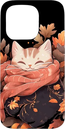 Vista 14 de Funda para iPhone 16 Cat Kitten Otoño Temporada Otoño Hojas Acción de Gracias