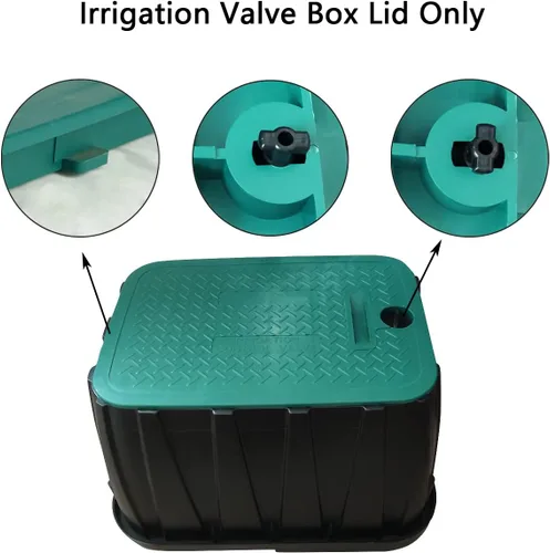 Vista 2 de Tapa de caja de válvula de 12 x 17 pulgadas, tapa de repuesto rectangular para riego exterior