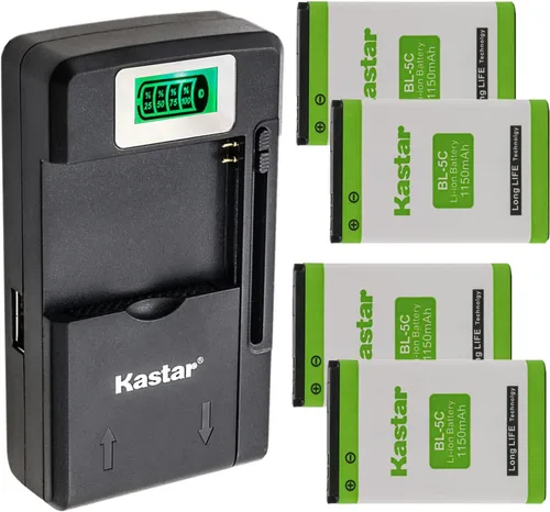 Vista 9 de Kastar Cargador de batería de pared BL-5C AC para Nokia BL-5C, RTR001F01, Avus MMDR 12, V2, Snom 10000058, 1000059, Telekom A051, Toshiba 10000060
