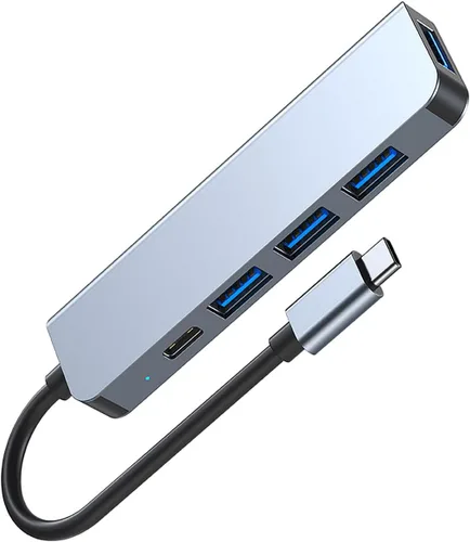 Vista 2 de Hub USB multiUSB Splitter 5Gbps USB 3.0 Extensor Hub con 4 puertos, cable de extensión USB súper velocidad HUB Splitter Expansión para mouse Flash