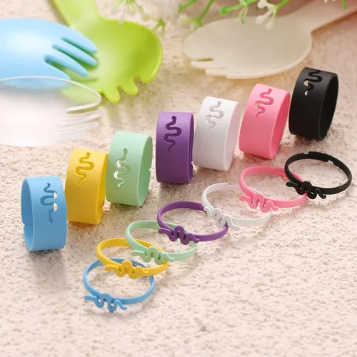 Vista 7 de TikTok - Anillo de serpiente con diseño de rompecabezas diseño de serpiente ajustable rosa promesa abierta anillos de compromiso para mujeres y niñas