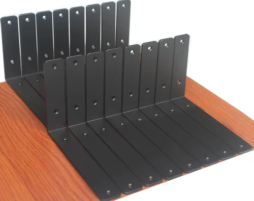 Vista 9 de Paquete de 2 soportes de estante en L de 6 pulgadas de largo x 4 pulgadas de alto x 1.5 pulgadas de ancho, 5 mm de grosor, soportes de estante