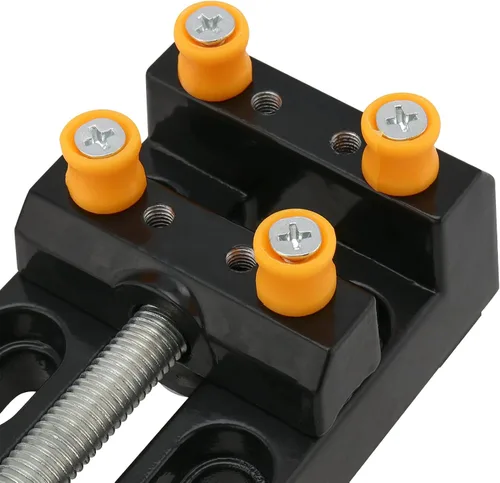 Vista 3 de KEILEOHO 4 piezas de mini abrazadera de banco de banco, tornillo de mesa ajustable universal para prensa de taladro, fabricación de joyas