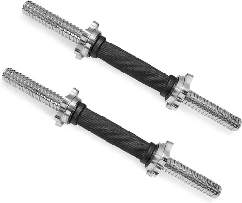Vista 14 de Asas de mancuernas roscadas/asas ajustables para mancuernas – Se adapta a discos de peso estándar de 1 pulgada – Accesorios de levantamiento de pesas