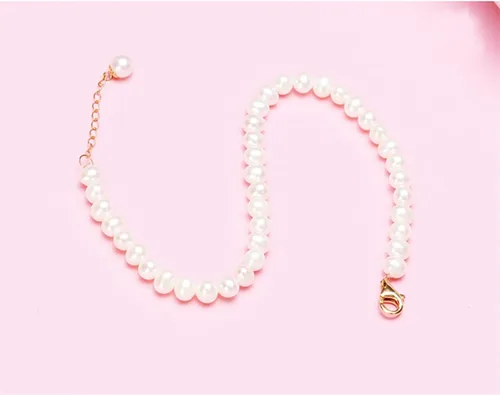 Vista 9 de Pulsera redonda de perlas blancas de 0.236 in para mujer, pulseras de perlas de concha simulada, accesorios de boda, regalo de joyería ajustable