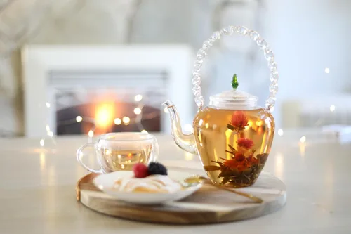 Vista 3 de Té floreciente Teabloom, juego de té con 12 frutas clasificadas