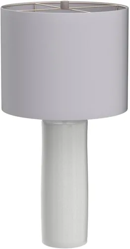 Vista 4 de Signature Design by Ashley Steuben - Lámpara de mesa de cerámica texturizada, 2 lámparas, 25", color blanco sólido