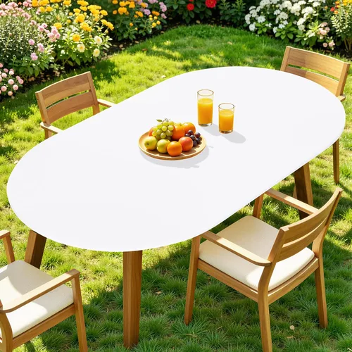 Vista 51 de Moosfor Mantel redondo de elastano, elástico ajustable impermeable para mesas de 18 a 24 pulgadas, mantel de picnic elástico lavable para Azul