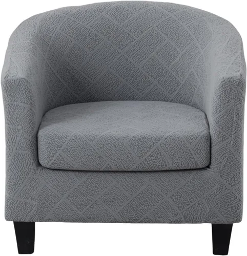Vista 20 de Funda estampada para silla de club, 2 piezas, elástica con acento de barril para sillón, fundas de sofá, fundas extraíbles para silla de bañera