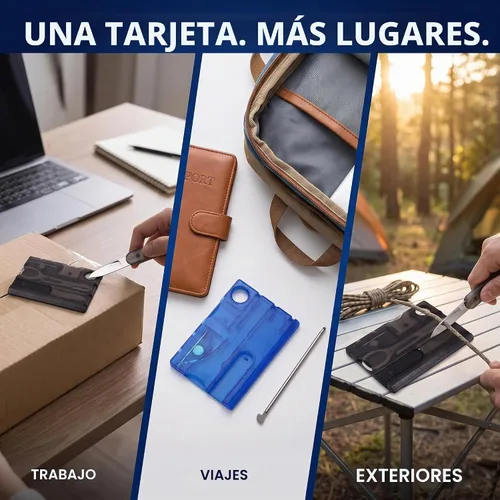 Vista 4 de Negro 12 en 1 Tarjeta de Bolsillo Tarjeta de Crédito Supervivencia al Aire Libre Multi Tarjeta Multi Herramienta EDC Herramienta Engranaje