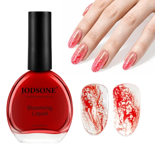 Vista 16 de JODSONE Ocean Wave - Esmalte de uñas en gel, 0.6 fl oz, líquido floreciente blanco ondulado para propagar el efecto de onda, texturas de ondas