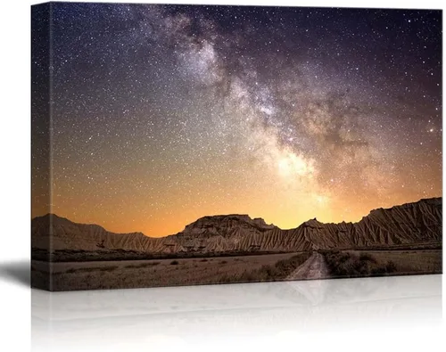 Vista 11 de Arte de pared de vaquero con silueta de lazo en una ciudad pequeña al atardecer paisaje occidental americano, arte para pared, 16 x 24 pulgadas