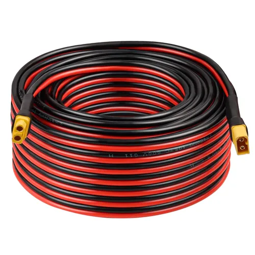 Vista 15 de Cable de extensión XT60 de 10 AWG de 1 pie, 2 unidades, 2, 3, 5, 10, 10, 15, 20, 25, 30, 35, 40, 50, 75, 100 pies, conector hembra a macho XT60
