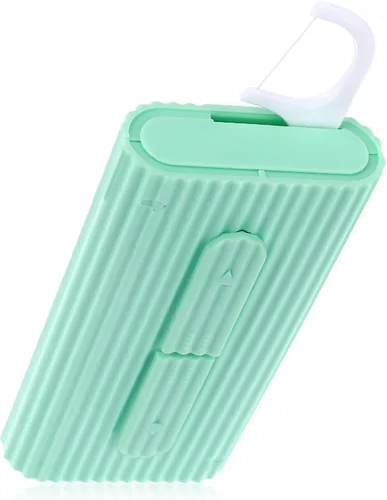 Vista 14 de WLLHYF Estuche portátil de hilo dental automático, organizador de recogida de hilo dental de viaje, estuche de almacenamiento con dispensador