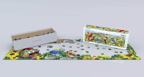 Vista 3 de EuroGraphics Pájaros de patio trasero panorámico 1000pc