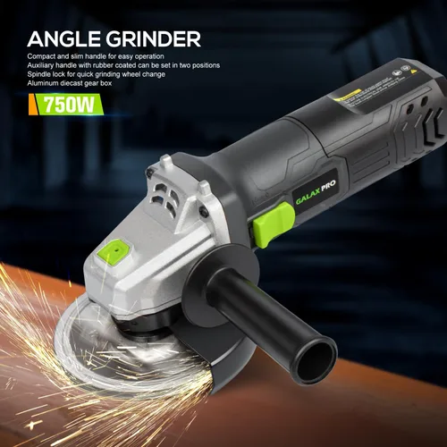 Vista 9 de GALAX PRO Amoladora Angular Eléctrica, Equipada con Motor de 4.0 Amperios con Potencia de Salida Máxima de 750W, Amoladora Angular con Cable