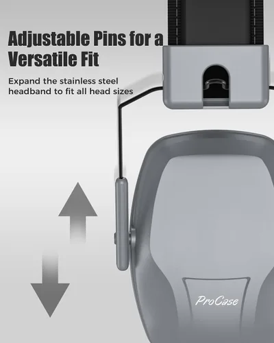 Vista 90 de ProCase NRR 28dB Noise Reduction Ear Muffs, Foldable Adjustable Noise Cancelling Headphones