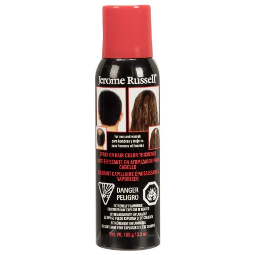 Vista 3 de Jerome Russell espesante de color para cabello. Adelgazamiento del cabello, Negro