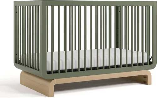 Vista 23 de Storkcraft Santorini - Cuna convertible 5 en 1 con barandilla Driftwood