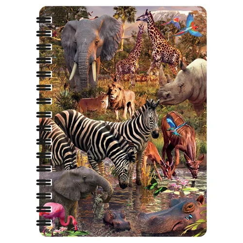 Vista 6 de 3D LiveLife Jotter - Our Solar System from Deluxebase. Lenticular 3D Space 6x4 Spiral Notebook with plain recycled paper pages. Artwork licensed