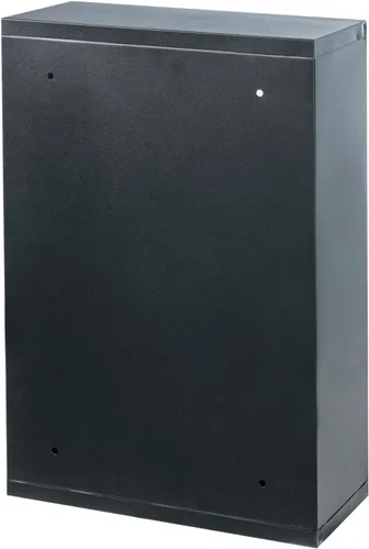 Vista 7 de MyGift Gabinete negro de la medicina del cuarto de baño, gabinete de almacenamiento montado en la pared del metal con 3 estantes, cerrando