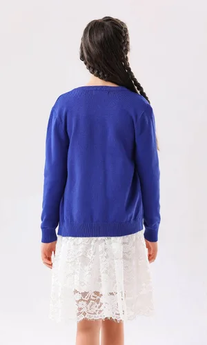Vista 5 de SMILING PINKER cardigan de cuello redondo para niñas