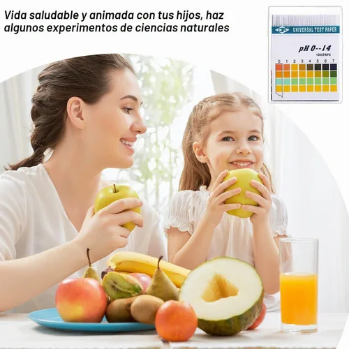 Vista 7 de Hicarer 200 tiras de plástico para prueba de pH, pH universal 0-14, papel de prueba de tornasol con estuche de almacenamiento para agua, líquido