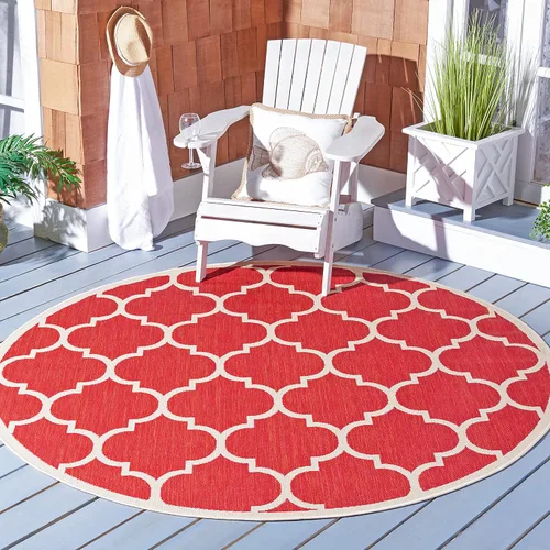Vista 34 de SAFAVIEH Courtyard Collection - Alfombra decorativa de 2 x 3 pies 7 pulgadas, verde oscuro y beige, no desprende pelusa y de fácil cuidado