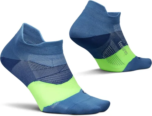 Vista 23 de Feetures Elite - Calcetines tobilleros ultraligeros que no se muestran - Calcetines deportivos con compresión dirigida Azul Ártico (1 par)