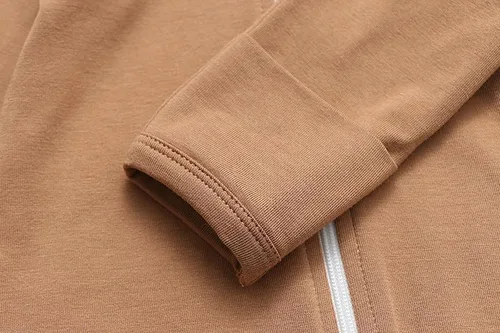 Vista 5 de Owlivia Pijama de bambú para bebé y niña, con cremallera frontal antideslizante