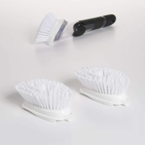 Vista 3 de OXO Good Grips - Recambios de cepillo dispensador de jabón, paquete de 2, cerdas de nailon blancas