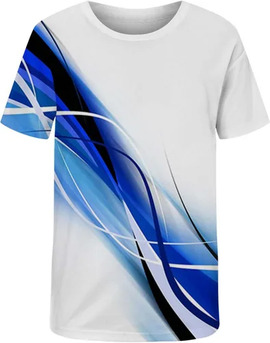 Vista 3 de Camisa de gran tamaño para hombre, casual, de manga corta, con estampado de llama 3D, ajuste holgado, cuello redondo