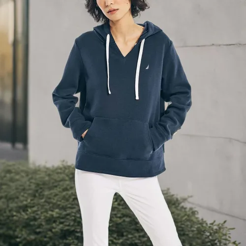 Vista 4 de Nautica Sudaderas con capucha para mujer (as1, alpha, l, regular, regular, azul marino)