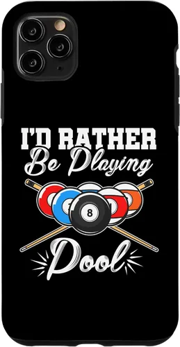 Vista 4 de Funda para iPhone 12 mini I'd Rather Be Playing Billards Pool Player Snooker de 8 bolas