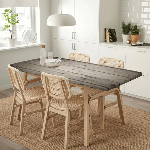 Vista 3 de GTEVUTS Mantel rústico de grano de madera oscura envejecida, 5 x 2.2 pies, ajustable, rectangular, tela de poliéster con bordes elásticos retro