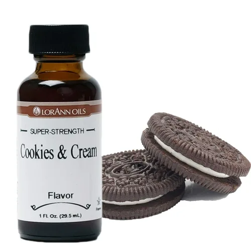 Vista 2 de LorAnn Cookies & Cream SS Flavor, botella de 1 onza