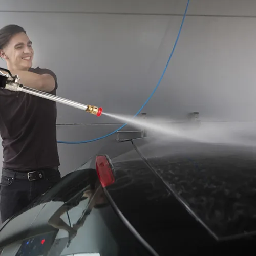 Vista 8 de Boquilla de manguera de alta presión para coche de jardín, boquilla de chorro de metal resistente para lavadoras de alta potencia para limpieza al