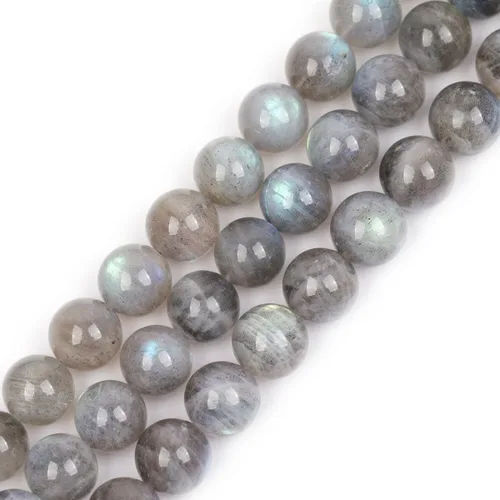 Vista 124 de GEM-Inside - 95 cuentas AA color morado oscuro de amatista de 15 pulgadas por hebra con agujero, piedras preciosas naturales y cuentas de cristal