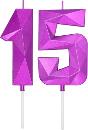 Vista 278 de DERVENTA Vela Grande de Cumpleaños Número 3D Verde Luminoso de 3.7 Pulgadas Celebración de Fiesta Aniversario Decoración Adorno para Pastel 1 Pieza