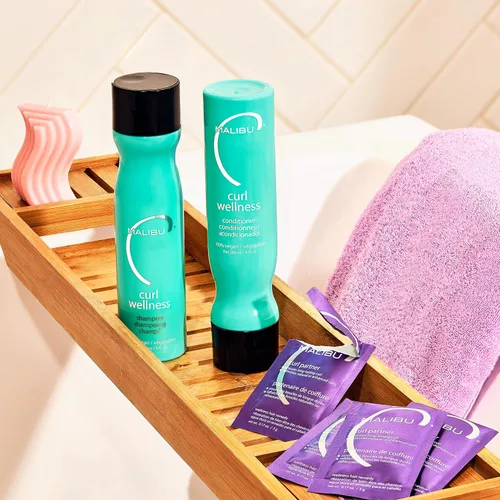 Vista 8 de Malibu C Curl Partner Wellness Remedy (1 paquete) – Elimina la acumulación mineral para un cabello más saludable y rizado más rebotante – Contiene