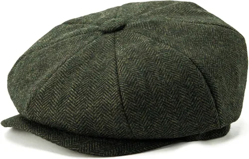 Vista 13 de BOTVELA Sombrero de tweed de espiga de 8 paneles de mezcla de lana para hombre