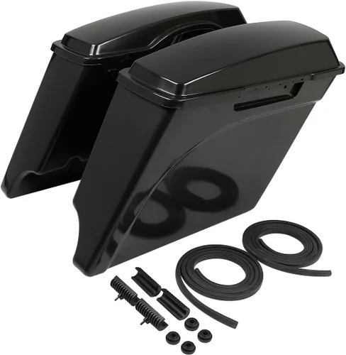Vista 17 de Alforjas alargadas de 5 pulgadas TCMT para Harley Touring Street Electra Glide 1993-2013