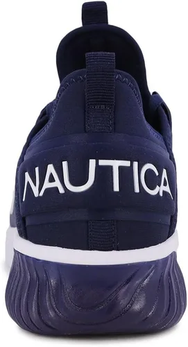 Vista 4 de Nautica Zapatillas deportivas para hombre, cómodas, informales, con cordones, a la moda, para caminar, pantalones deportivos ligeros