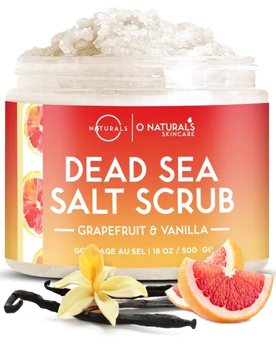Vista 6 de O Naturals Exfoliante, exfoliante natural de sal del mar muerto, limpieza profunda para rostro y cuerpo. Tonos ayuda a la piel grasa, removedor