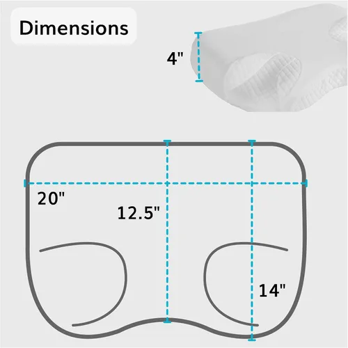 Vista 2 de BraceAbility Almohada CPAP – Cuña de postura ortopédica de contorno ortopédico de espuma viscoelástica para paciente de lado, para evitar ronquidos