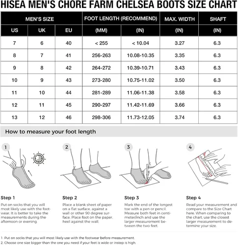 Vista 2 de HISEA Botas de lluvia Chelsea para hombre, impermeables, de goma, duraderas, aisladas, para trabajo al aire libre