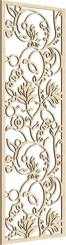 Vista 148 de Caspian Paneles de pared de madera con calado decorativo perforado, 9 3/8 pulgadas de ancho x 24 3/8 pulgadas de alto x 1/4 de alto, cereza