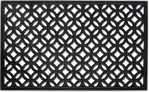 Vista 26 de DII Colección de felpudos de goma para todo tipo de clima, 18x30, entramado de diamante marrón